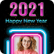 Happy new year photo frames wishes and cards 2021