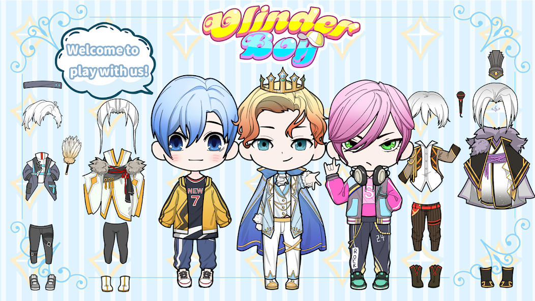 Vlinder Boy: Dress up games 1.3.5 APK + Мод (Unlimited money) за Android