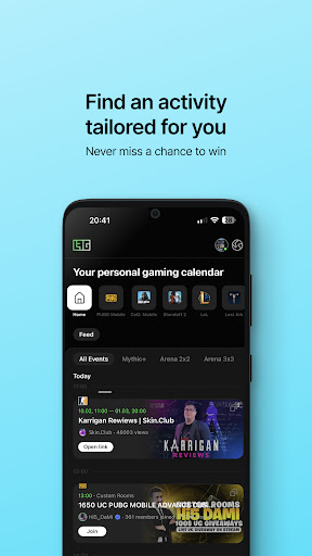 Android application LFG - Your gaming calendar screenshort