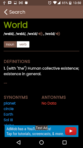 ENGLISH Pocket Dictionary! Screen 2
