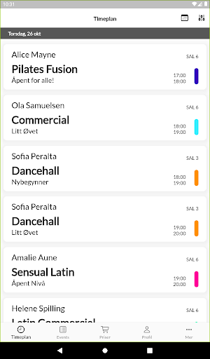 Android application The ZONE Dance Studio screenshort