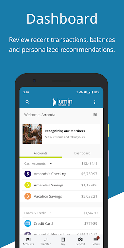 Lumin Digital Banking Screen 2