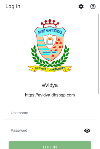 Android application eVidya - Divine Happy School screenshort