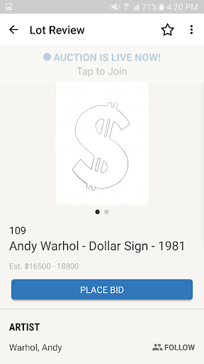 Dumbo Auctions Screen 3