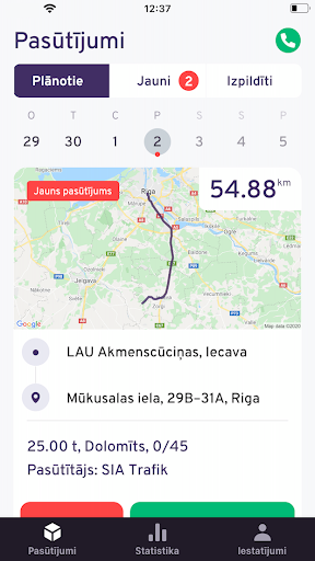 Android application Viangoo Driver screenshort
