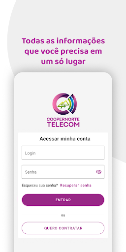 Android application Coopernorte Telecom screenshort