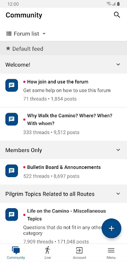 Camino Forum Screen 2