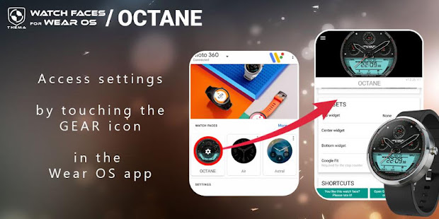 Octane Watch Face & Clock Widget Varies with device APK screenshots 3