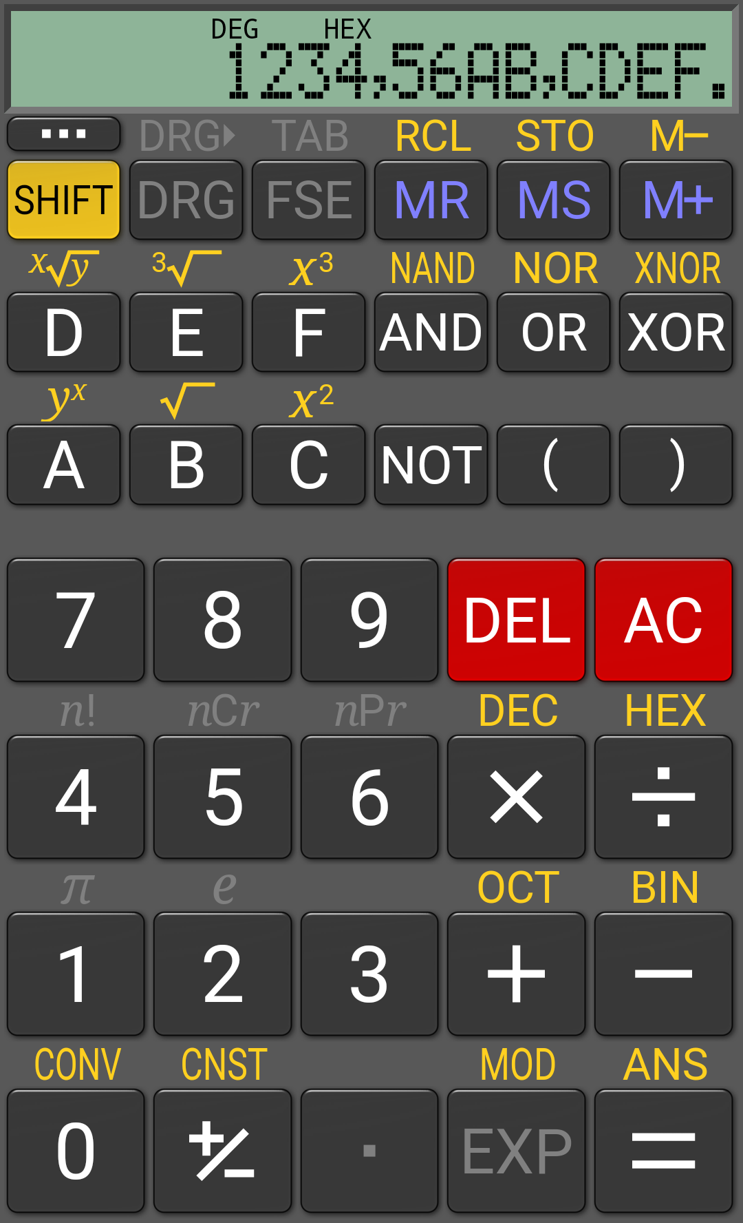 Android application RealCalc Scientific Calculator screenshort