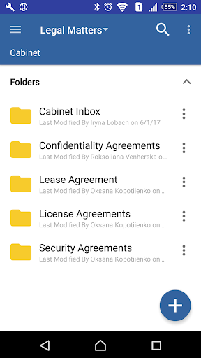 Android application NetDocuments screenshort