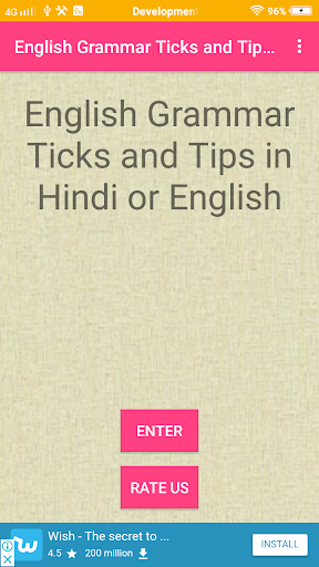 Android application English Grammar Ticks screenshort