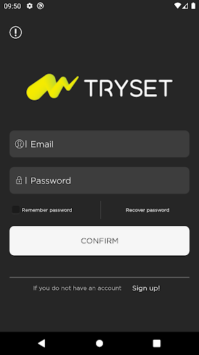 Android application Tryset screenshort