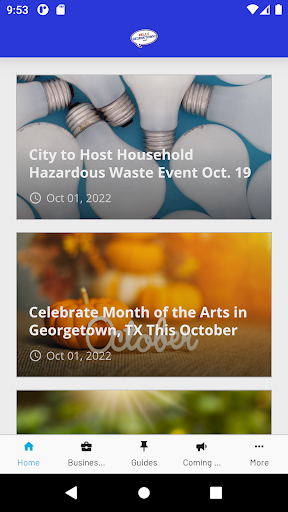 Android application Hello Georgetown screenshort