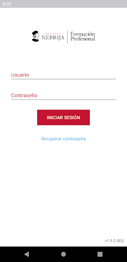 Android application INFP-CONECTA screenshort