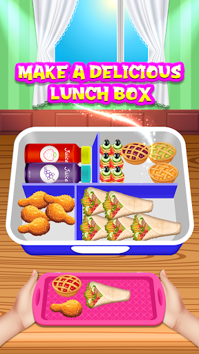 Android application Fill Lunch Box: Organizer Game screenshort