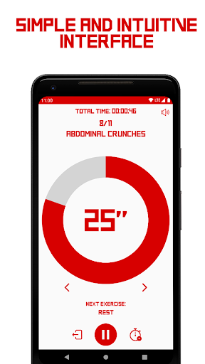 Android application Workout Keeper Gold. Interval screenshort