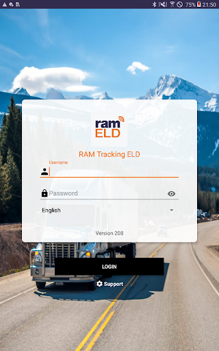 Android application RAM Tracking ELD screenshort