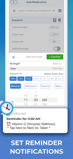 Screenshot of Symptom and Medication Tracker