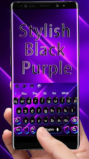 Stylish Black Purple Keyboard