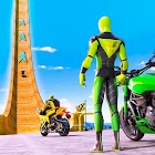 Superhero cykel stunt GT Racing - Mega Ramp Games 1.27