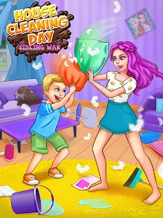 Siblings War - Cleaning Day - Screenshot 1
