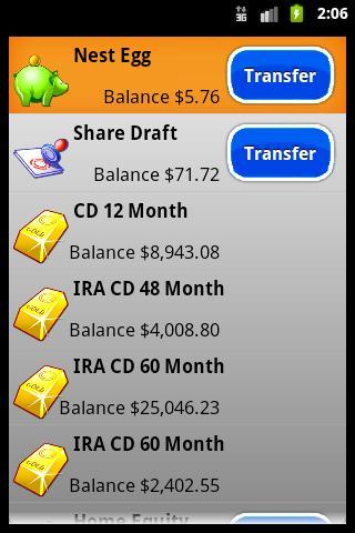 Android application FCCU Mobile screenshort