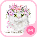Cute Wallpaper Flower Crowned Cat Theme icon