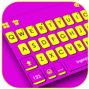 Purple Yellow Stripes Keyboard Theme