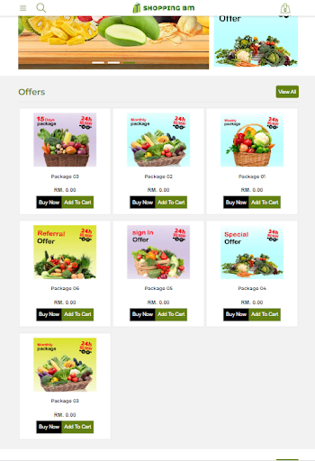 Android application Shopping BM screenshort
