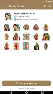 Stickers de la Virgen Maria