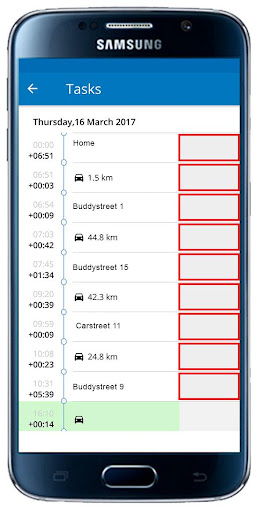 GPS-Buddy Driver App Screen 2