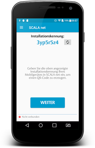 SCALA net App Access Screen 2