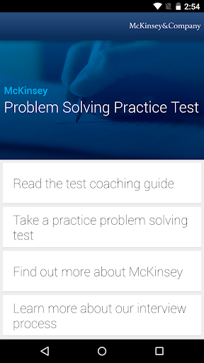 Android application McKinsey PS Practice Test screenshort