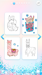 Kawaii Coloring Book Glitter