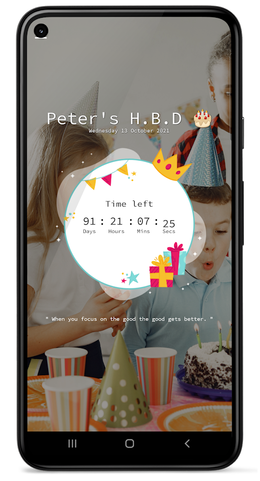 #4. Birthday Countdown App (Android) Por: Jayakrishnan
