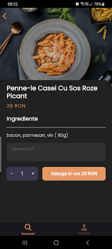 Oscar Restaurant Screen 3
