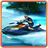 Jet boat racing 3D: water surfer driving game icon