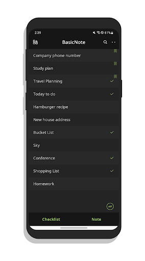 Screenshot of BasicNote: Notes & Notepad