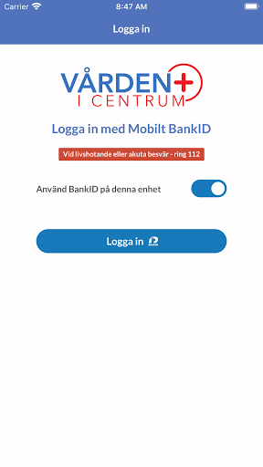 Android application Vården i Centrum screenshort