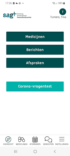 Android application Mijn SAG screenshort