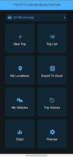 Android application Trip Registration screenshort
