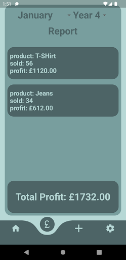 MyBizBooks - Product Tracker Screen 3