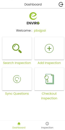 Android application Envirospection screenshort