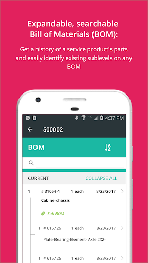Android application abas Field Service screenshort
