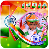 Indian Flag Letter shape Photo Frame icon