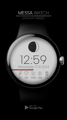 Android application Minimal Watch Face Digital screenshort