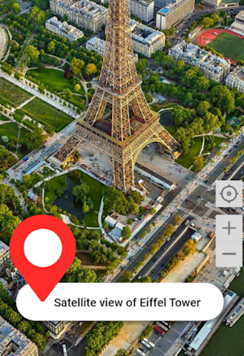 Screenshot of Live Satellite View GPS Map