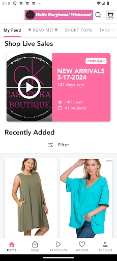 Screenshot of CK BOUTIQUE