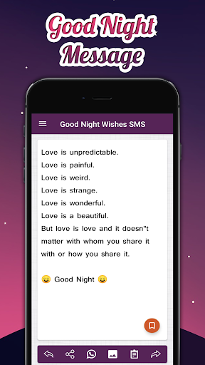 Android application Good Night Wishes SMS & Image screenshort