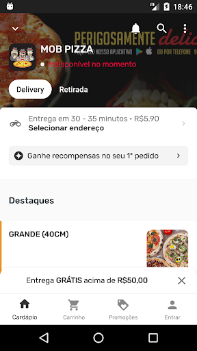 Android application Mob Pizza screenshort